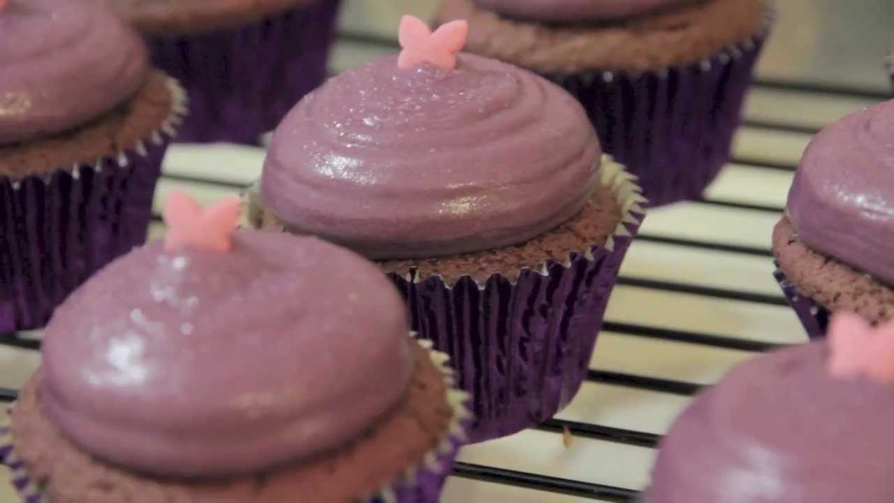 Violet Velvet Cupcakes