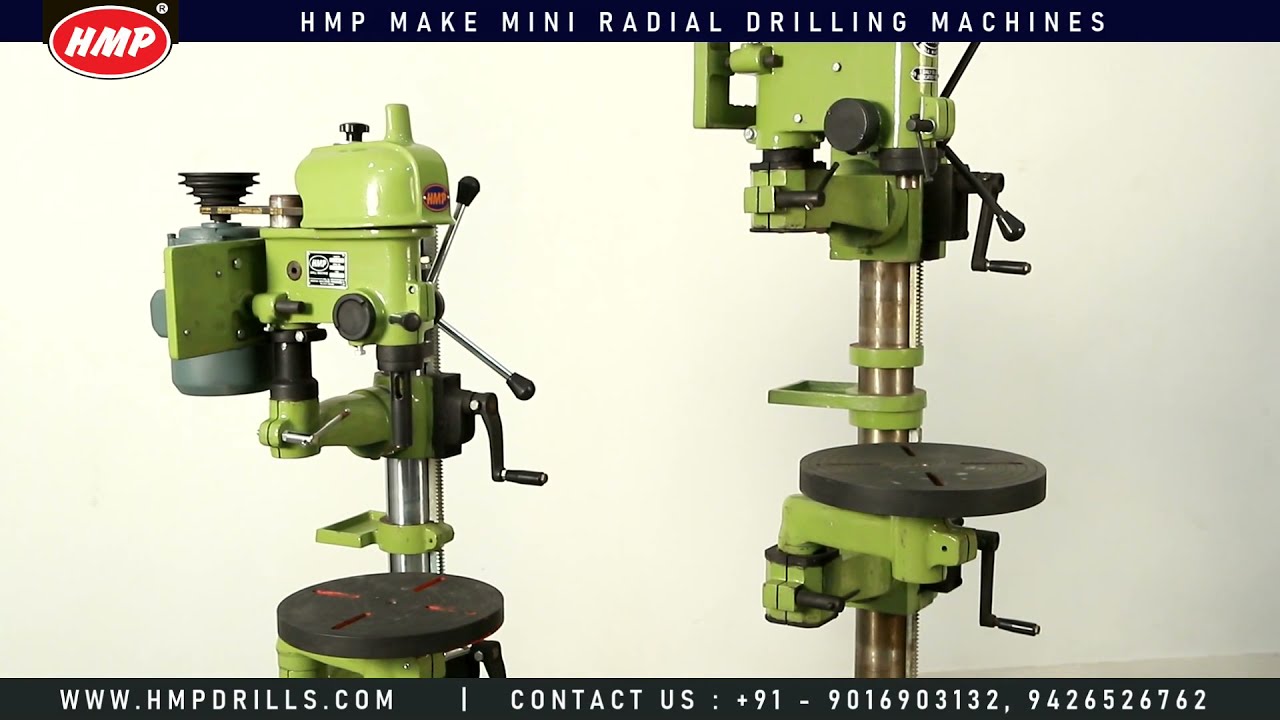 HMP Mini Radial Pillar Drill Machine Manufacturers Rajkot Ahmedabad Bhavnagar Gujarat INDIA | Dealer