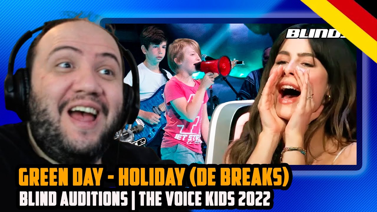 🇩🇪 Green Day - Holiday (De Breaks) | Blind Auditions | The Voice Kids 2022 | Teacher Paul Reacts
