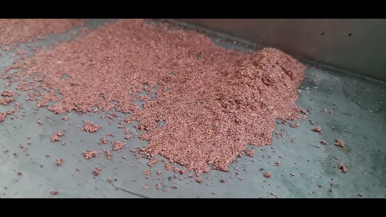 Test for one customer from UK, very small particles of copper and plastic, separation went almost 💯