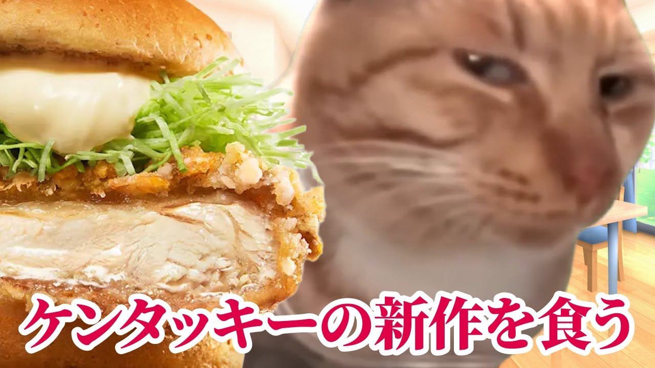 ケンタの新作「鶏竜田」を食べるワイの何気ない日常 #猫マニ #猫ミーム