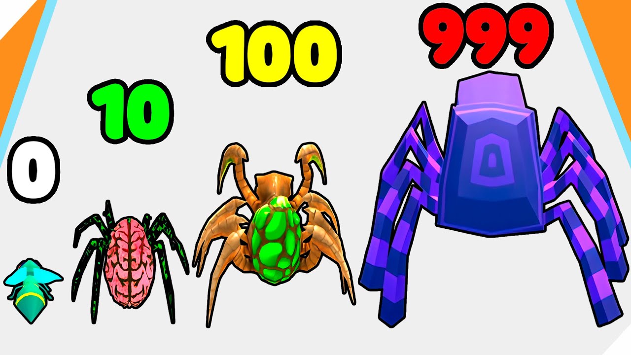 🌞МАКСИМАЛЬНАЯ ЭВОЛЮЦИЯ РАЗМЕРА ПАУКА! Insect Evolution Run
