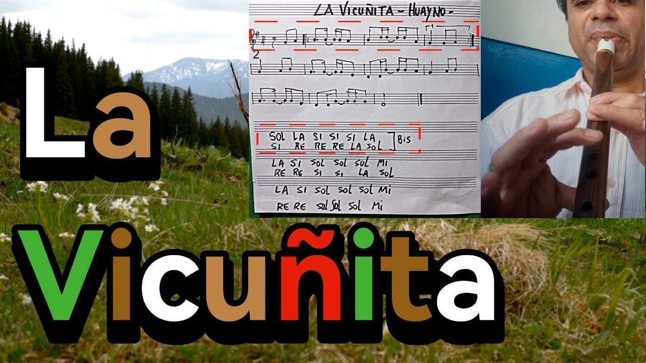 LA VICUÑITA  PARTITURA Y EFECTOS. #freddykntoquena  #tutorialesdequena #lavicuñita #flute