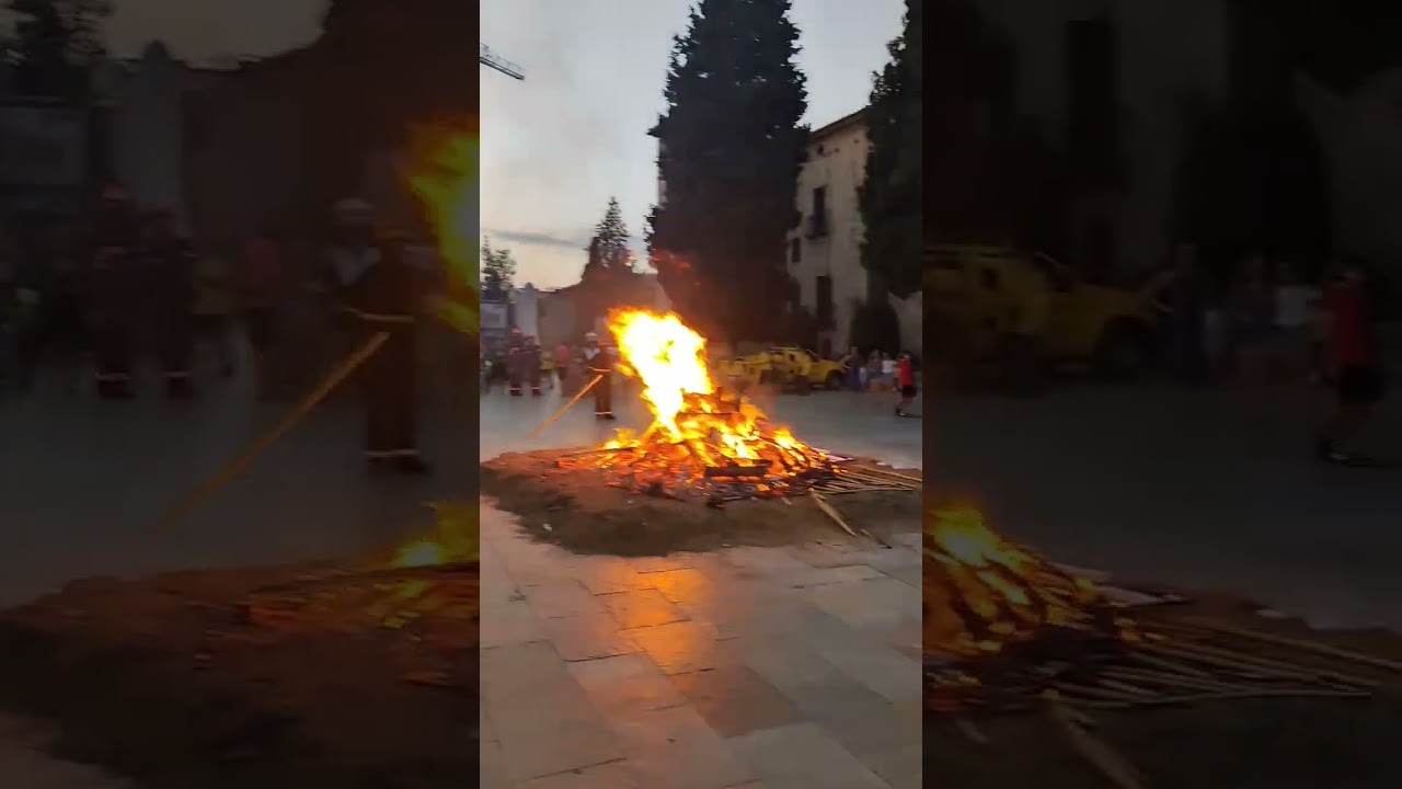 fire on Sant Joan day in Spain
