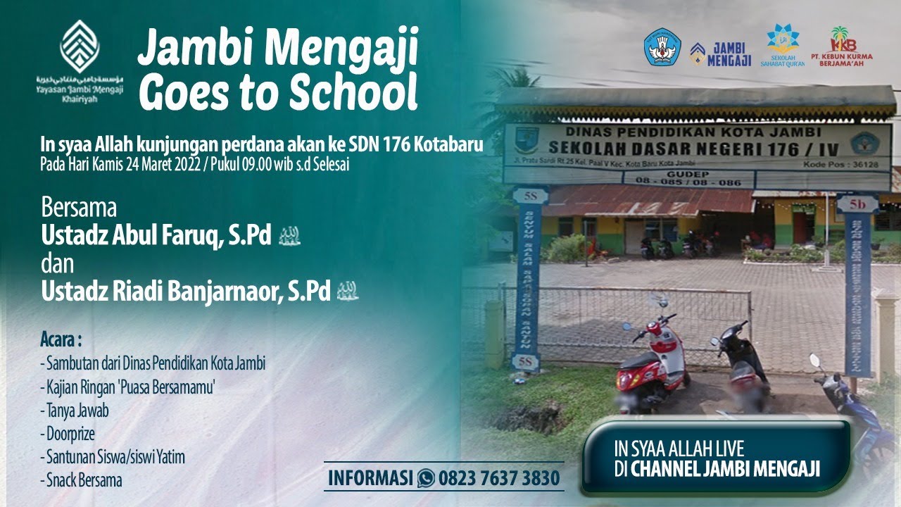 🔴[LIVE] Jambi Mengaji Goes To School | Ustadz Riadi Banjarnaor, S.Pd Hafidzhallah