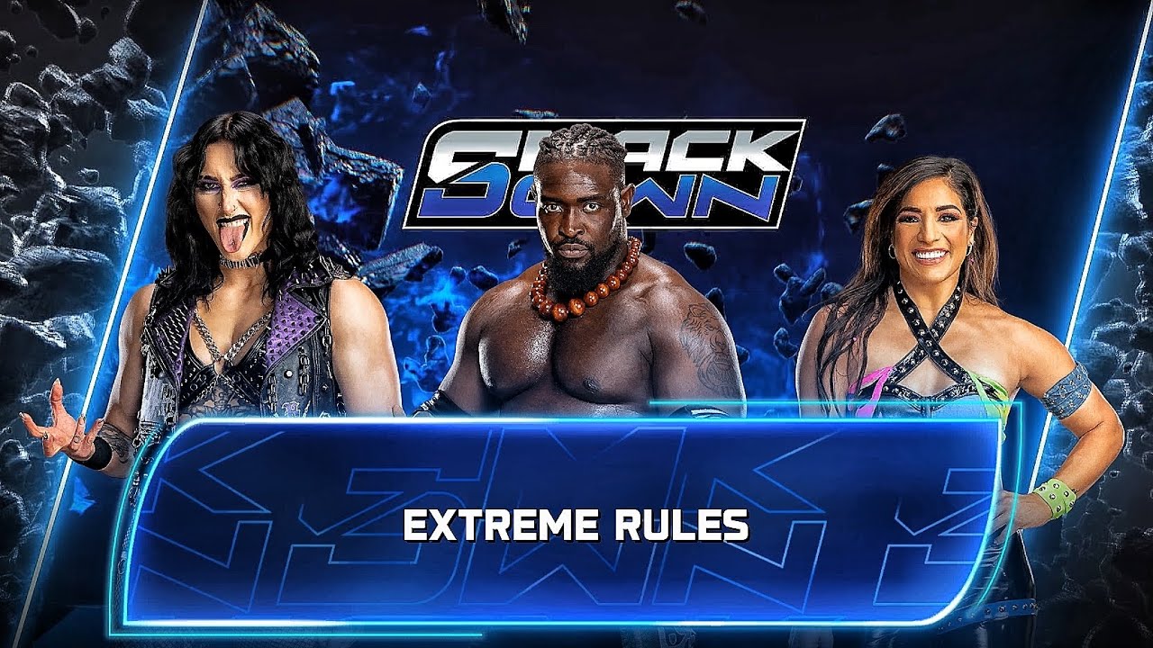 Oba Femi Vs Rhea Ripley Vs Raquel Rodriguez - Extreme Rules Match At WWE Smackdown