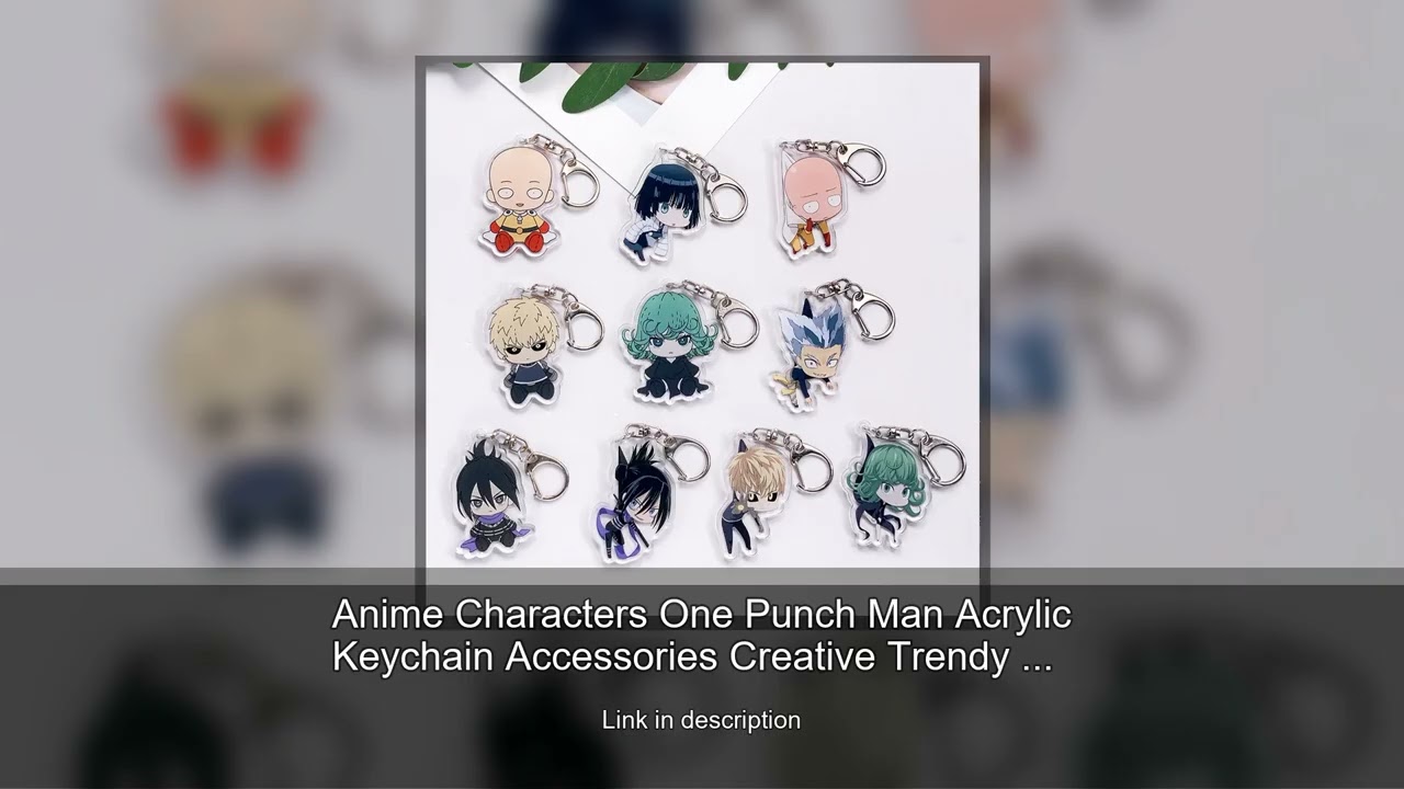 Anime Characters One Punch Man Acrylic Keychain Accessories Creative Trendy Bag Charm Backpack