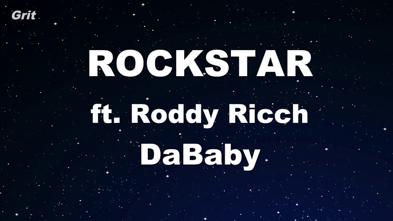 Karaoke♬ ROCKSTAR ft. Roddy Ricch - DaBaby 【No Guide Melody】 Instrumental