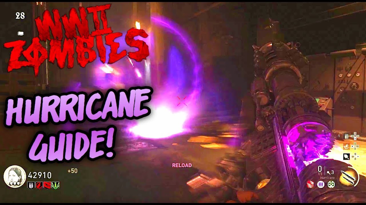 WW2 ZOMBIES TESLA GUN UPGRADE GUIDE - HURRICANE! WW2 Zombies Wonder Weapon Upgrade Tutorial