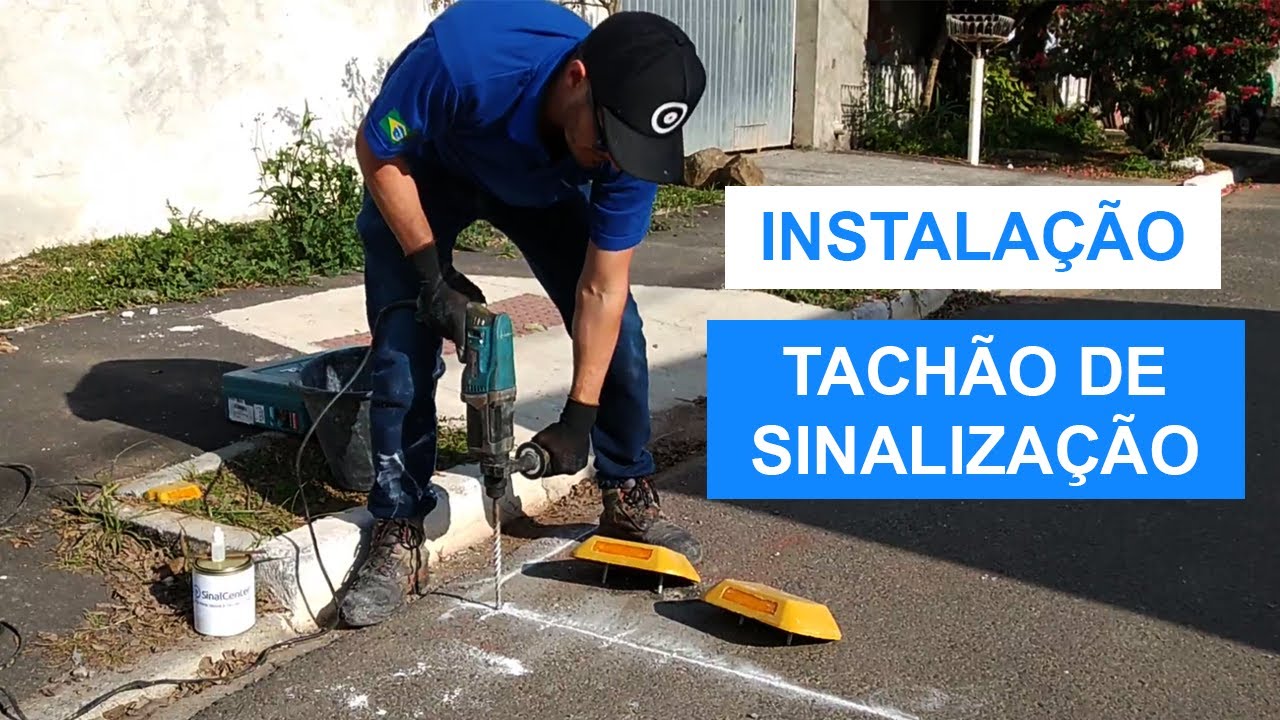Instalação de Tachão (tartaruga) de Sinalização