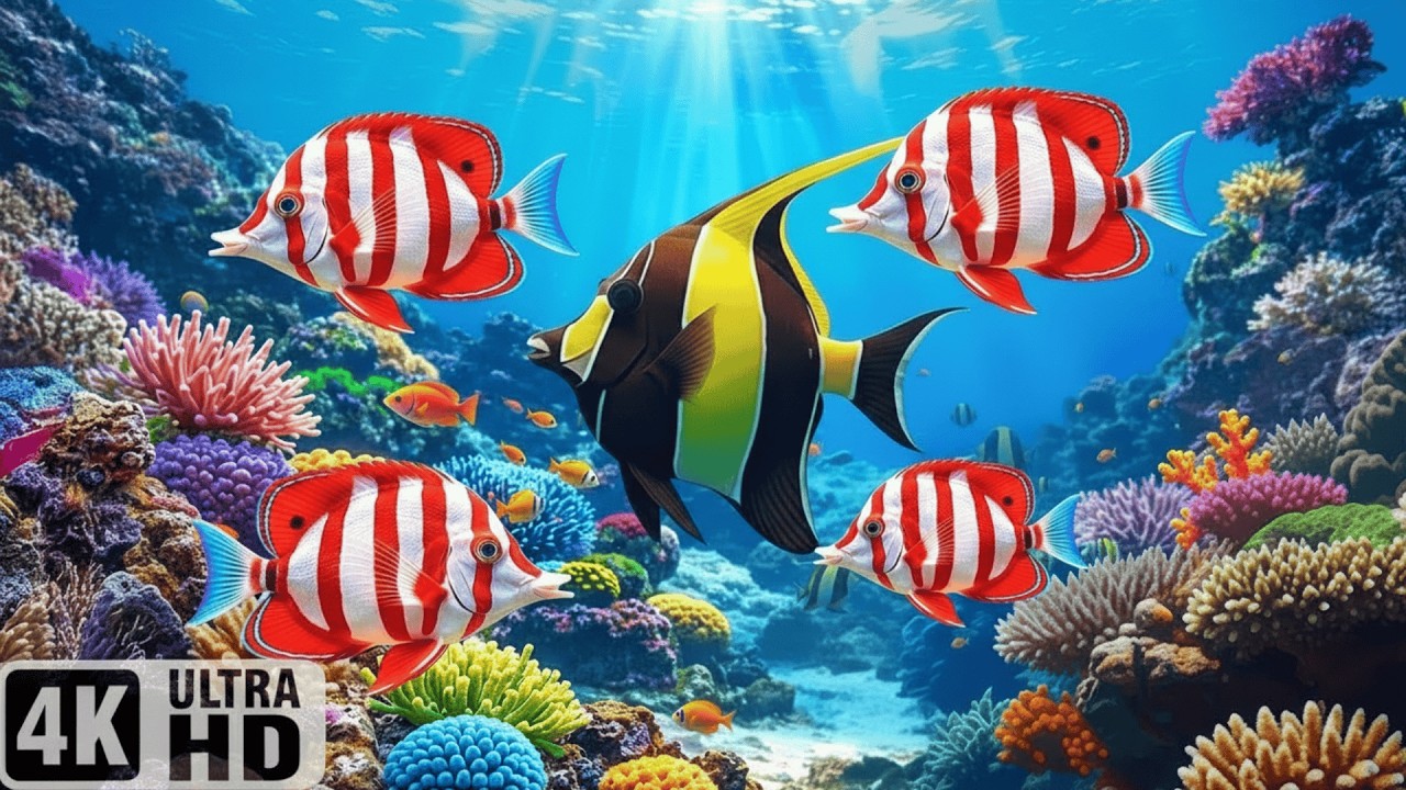 Ocean Wildlife 4K 🌊 | Spectacular Underwater Paradise | Vibrant Coral Gardens and Graceful Fish