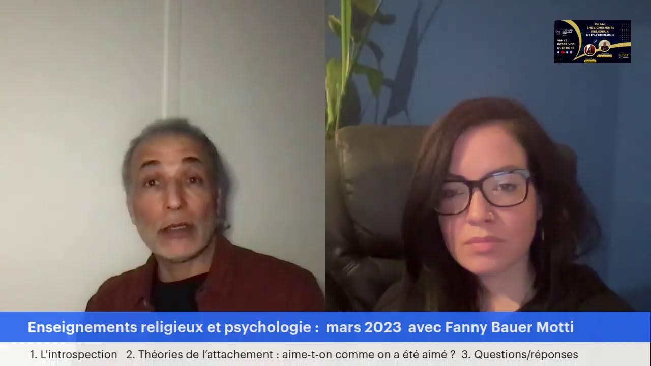 ENSEIGNEMENTS RELIGIEUX ET PSYCHOLOGIE : entretien mensuel avec  Fanny Bauer Motti