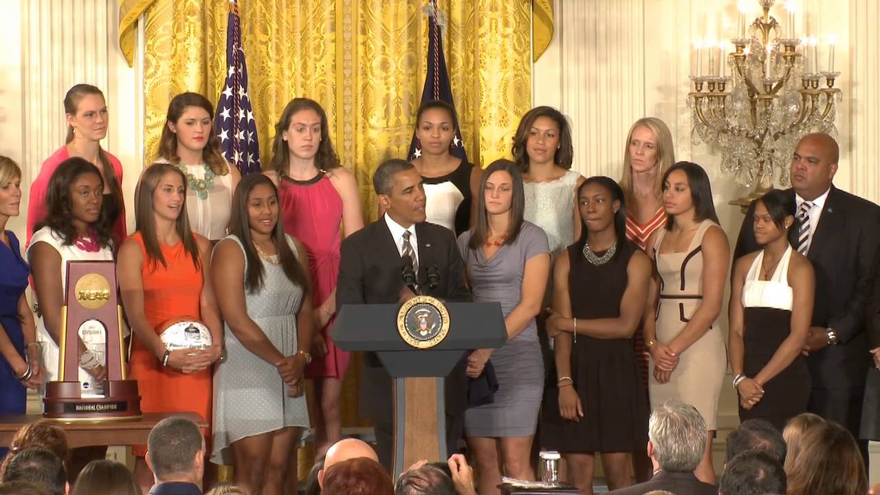 President Obama Celebrates With The Huskies