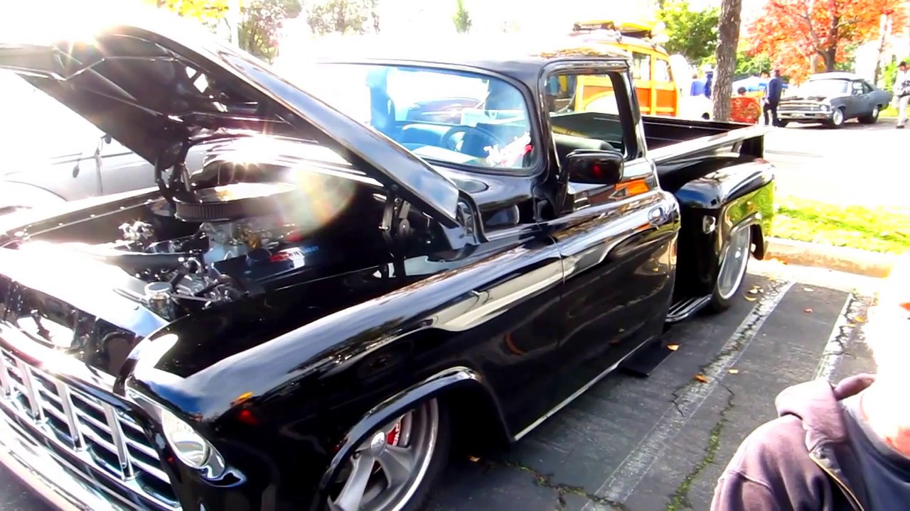 Rare '55 Chevy Truck customized like no other! Awesome.