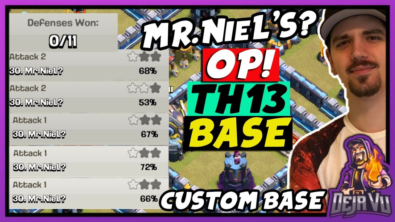 Crazy TH13 war base | 11 defenses in 1 war! | MUST TRY! | Town Hall 13 war base link |