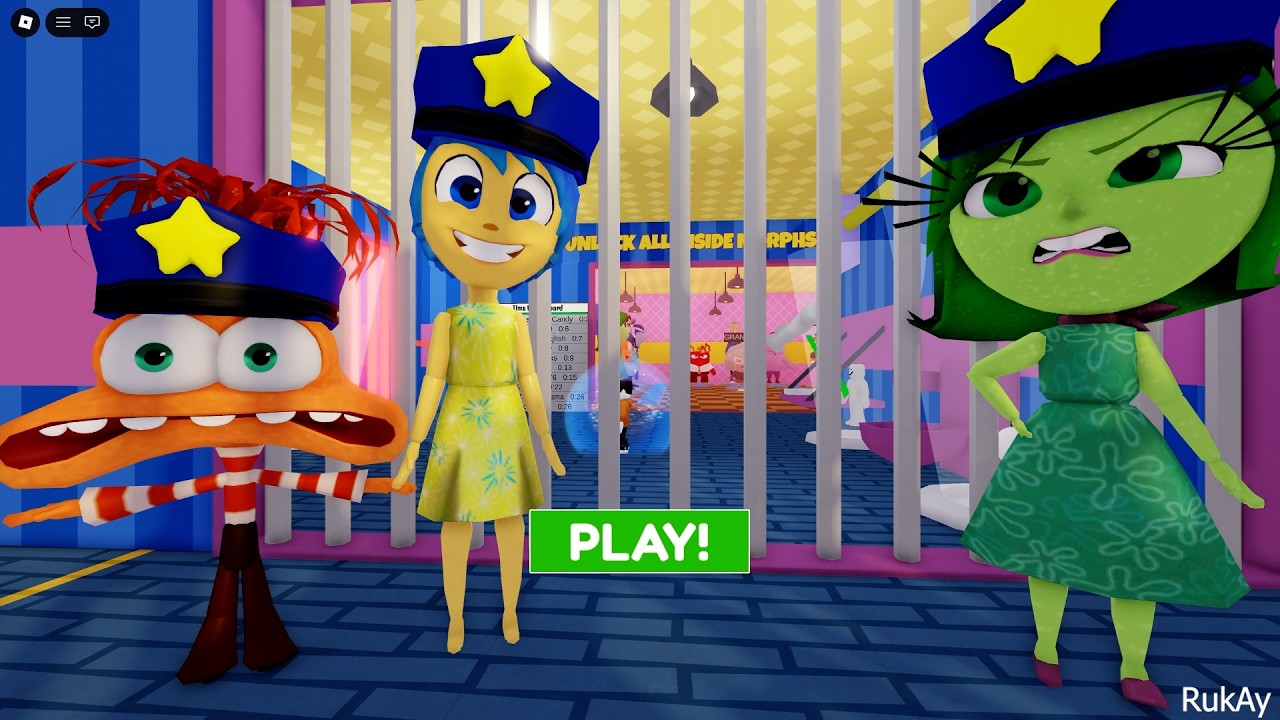 EMOTIONS POLICE FAMILY PRISON RUN ESCAPE! Obby roblox! Gameplay Walkthrough No Death 4K