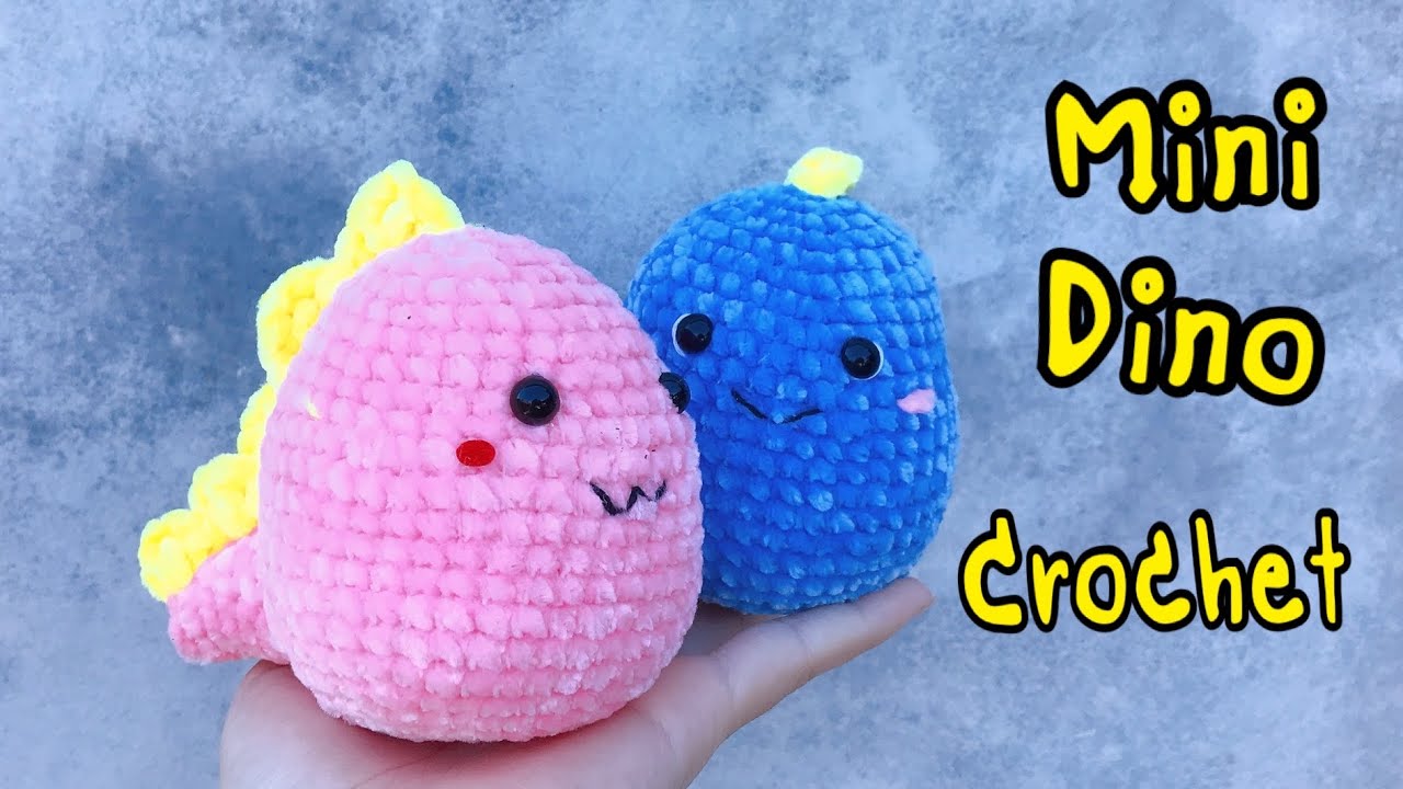 Easy Crochet Dino, вяжем крючком куклу-динозавра