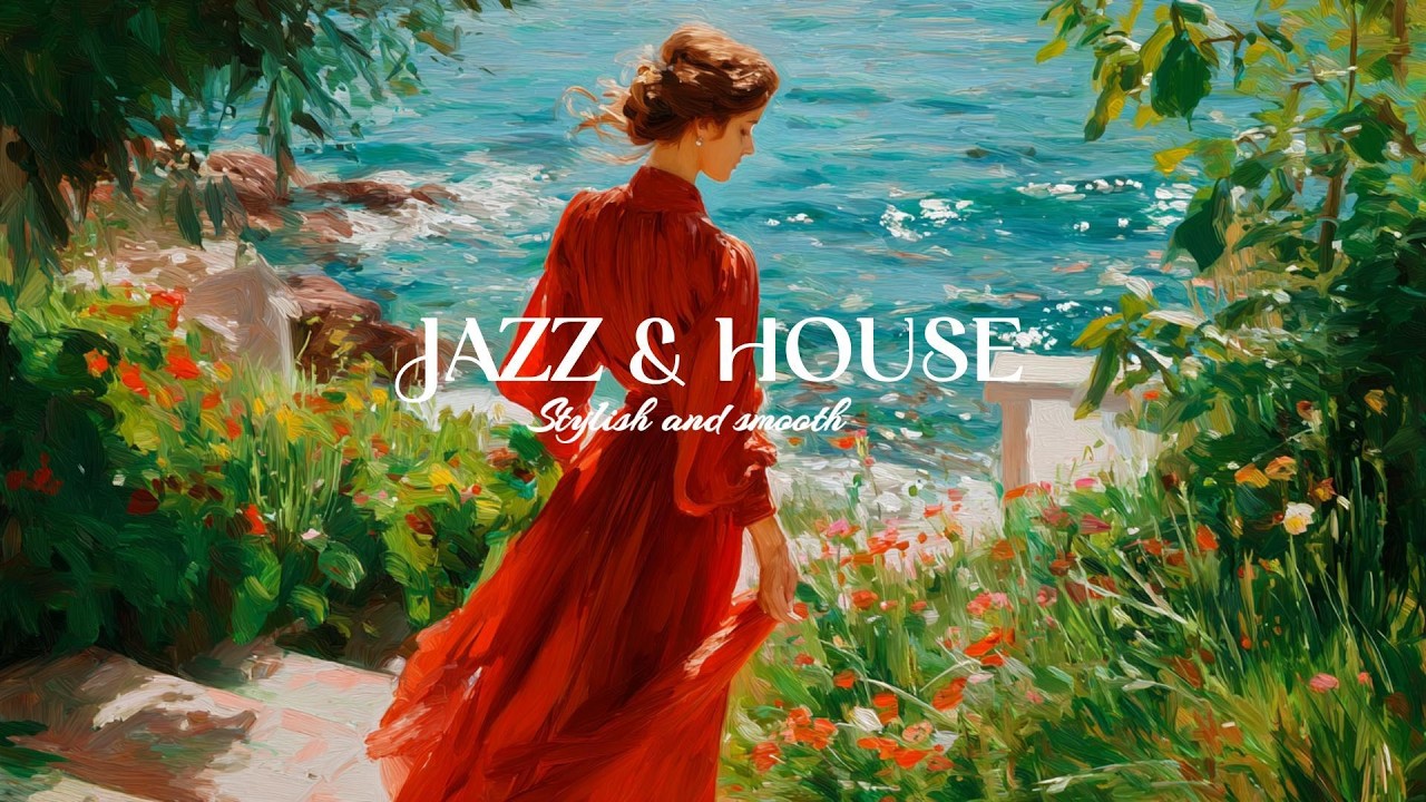 JAZZ HOUSE MIX｜Venus in a red dress on the island｜Elegant Chill Jazzy Sax｜Study Forcus Work bgm