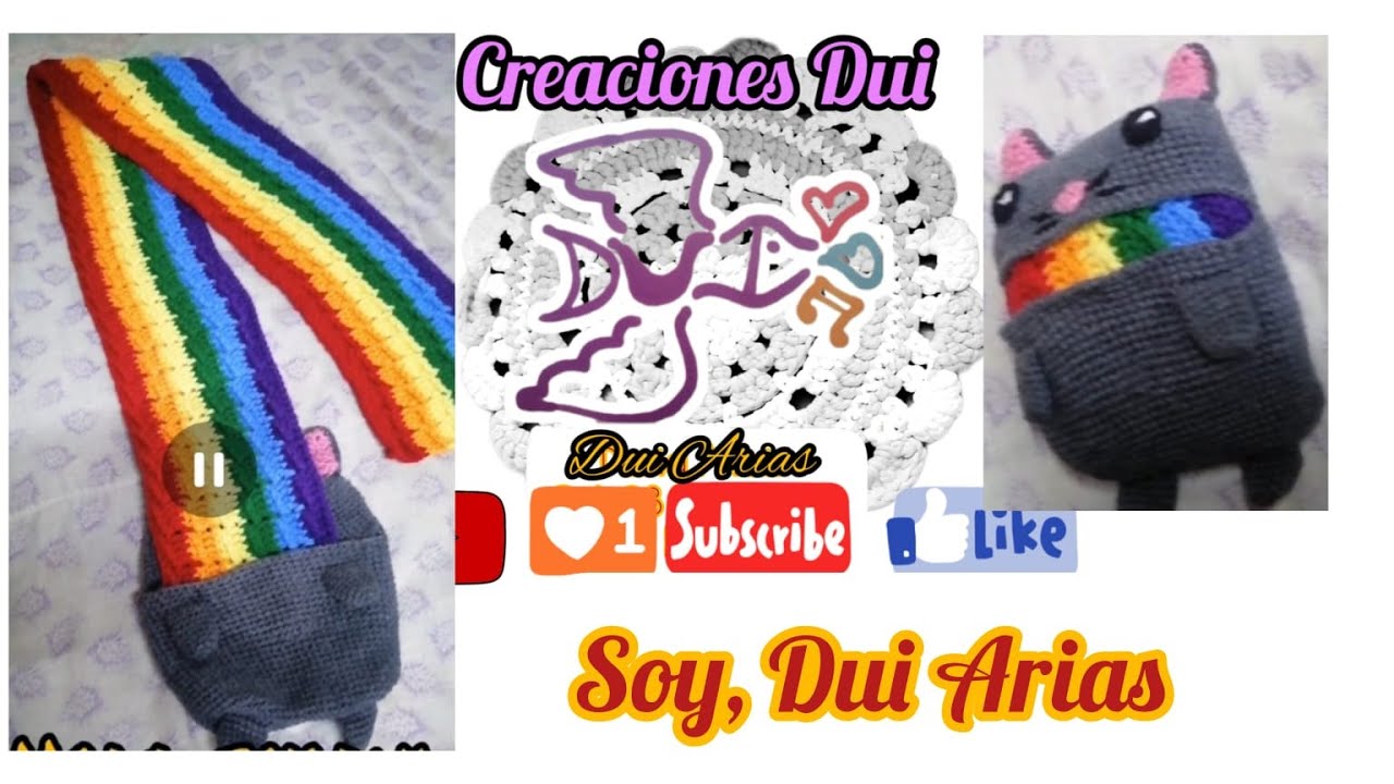 *Gato Arcoiris*, por fin el paso a paso de bufanda en crochet, tan pedido.