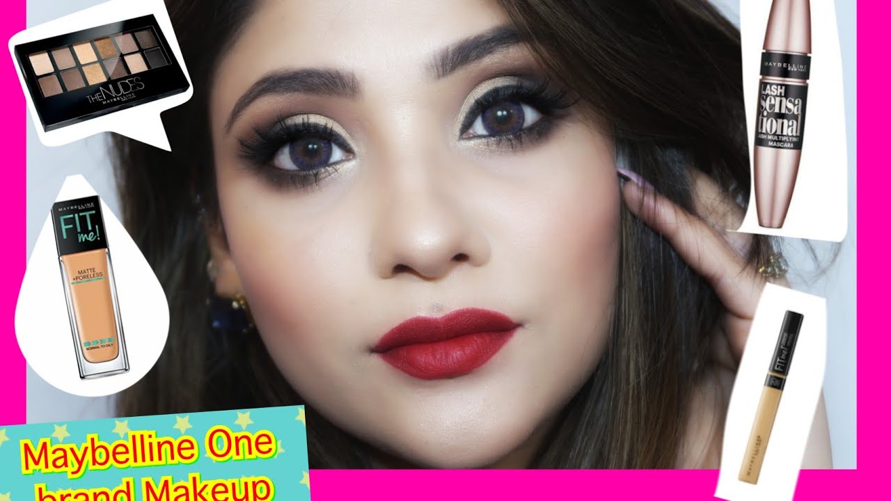Maybelline One brand makeup || how to do Party look with Maybelline