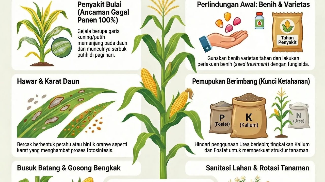 Mengenal Penyakit utama pada Tanaman Jagung