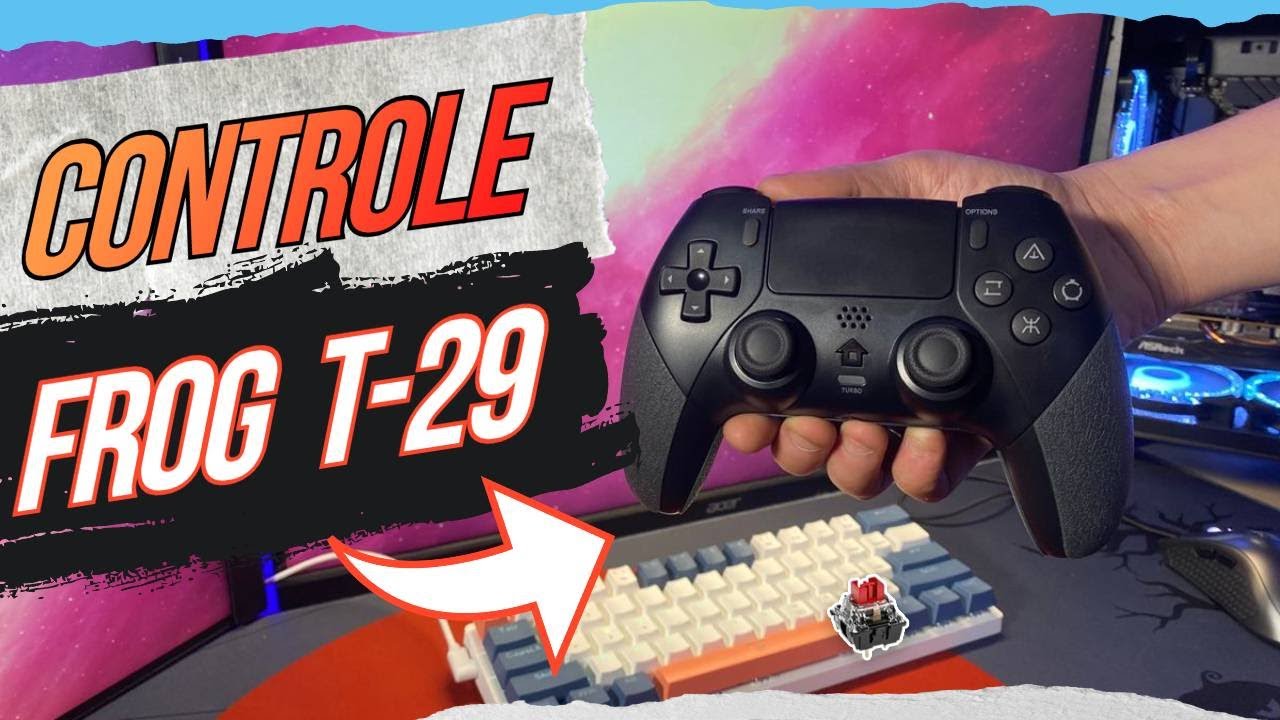 Review e unboxing Controle baratinho do Aliexpress PC, PS4 e PS5 (Vale a Pena?) - T29