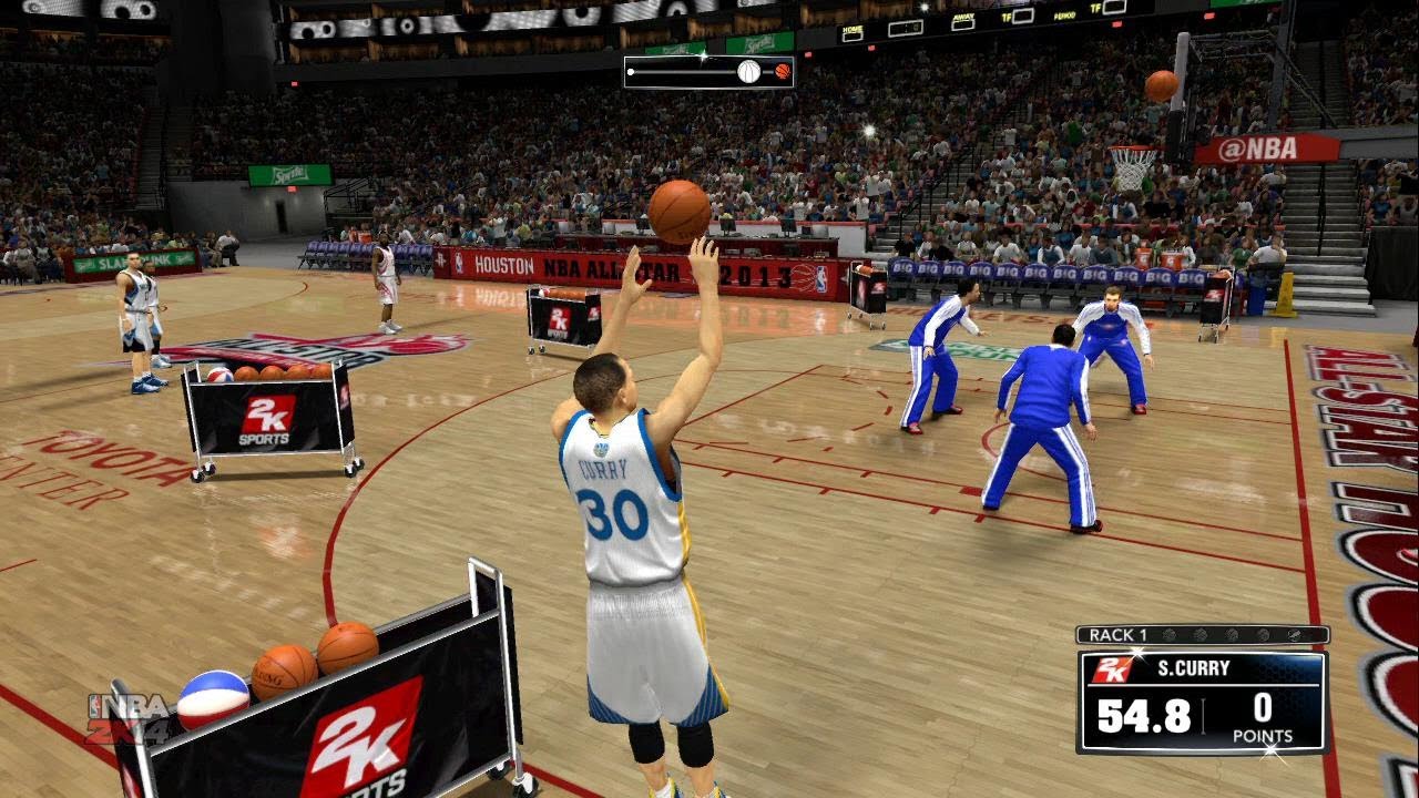NBA 2K14 All Star Three Point Contest! ft Steph Curry, James Harden, Klay Thompson