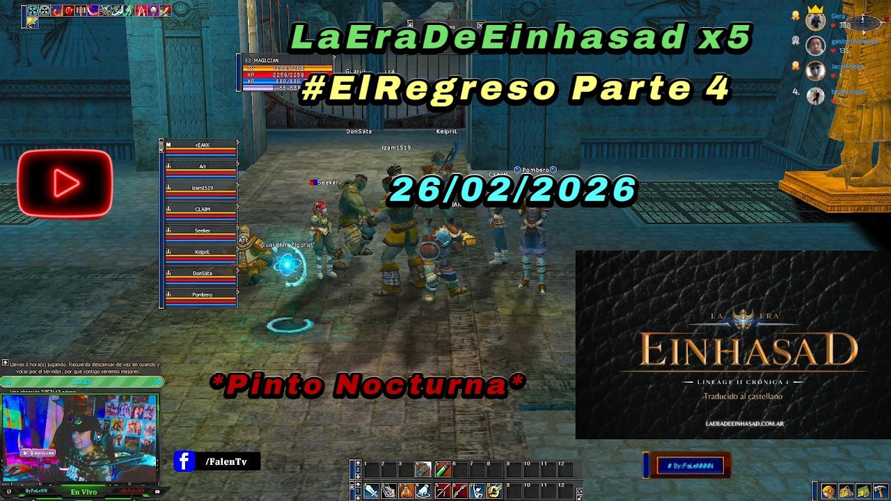 🔴[L2 LaEraDeEinhasaD x5 ]  Nocturna de  lvl up! + Se Arranca el BD?  #c4  #mmorpg #l2 #lineage2