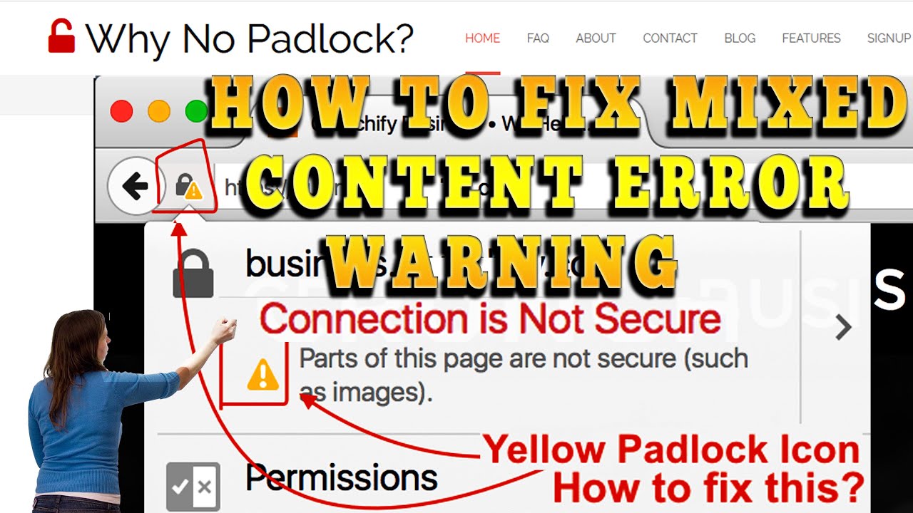 How to Fix Mixed content error in any website?