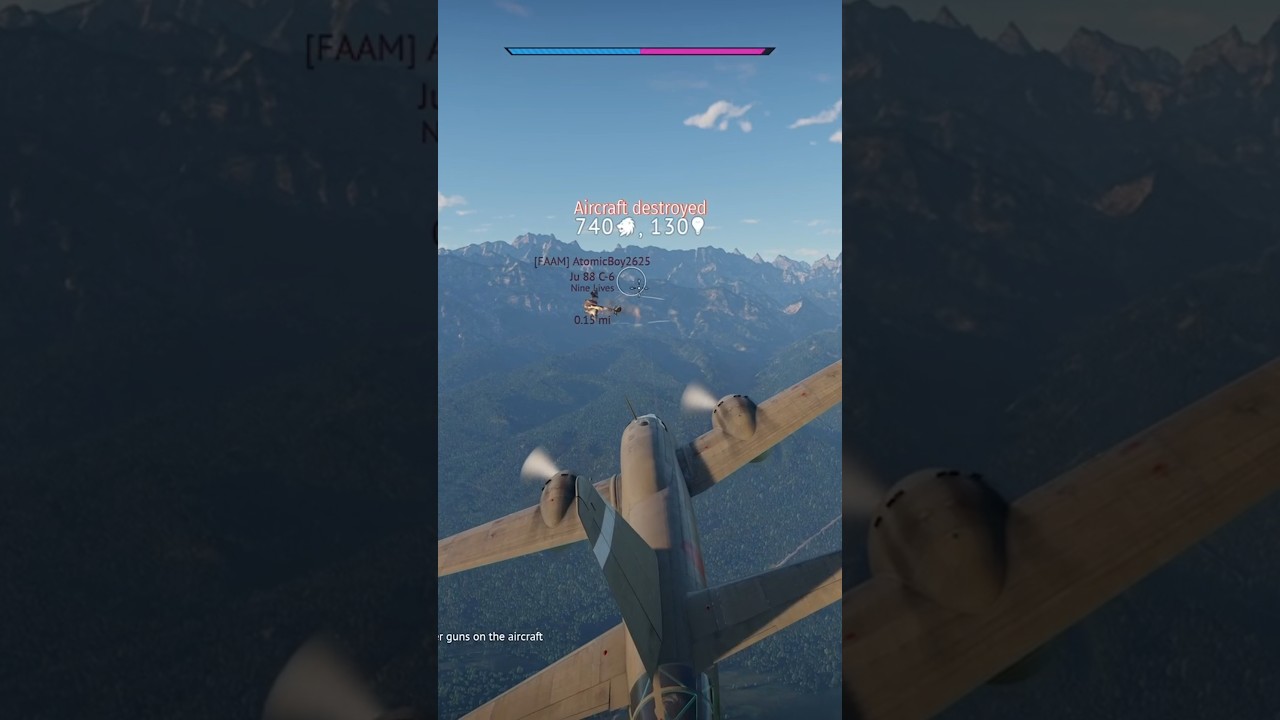 Jumping a Ju-88 with a 75mm cannon #warthunder #militaryaircraft #edit