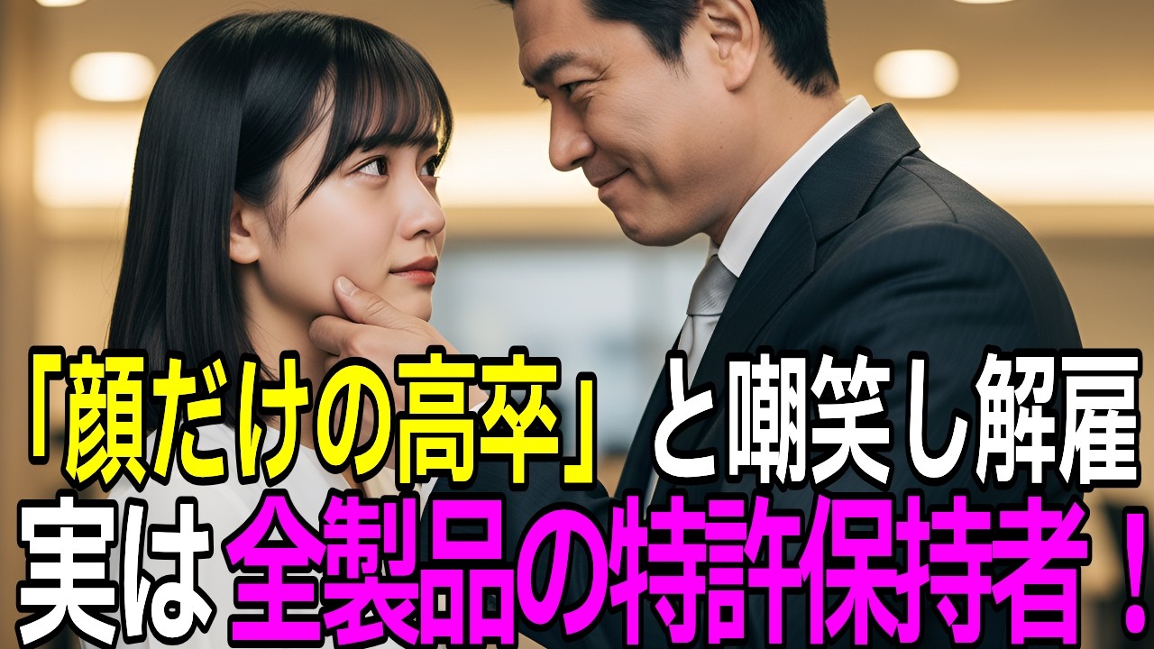 「顔だけの高卒」とIQ200の契約社員を解雇した部長、翌日主力製品が製造停止→ライバル会社のCTOに迎えられた結果【感動する話】【朗読】