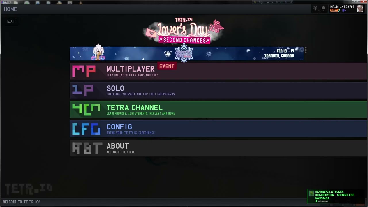 [TETR.IO] Tetrio Game Server Restarted to Valentines Day Event 2026