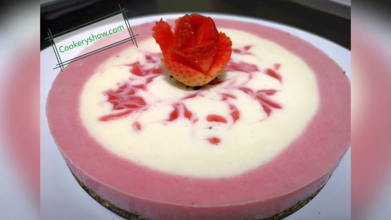 Cheesecake | No Bake Strawberry Cheesecake | Cookeryshow
