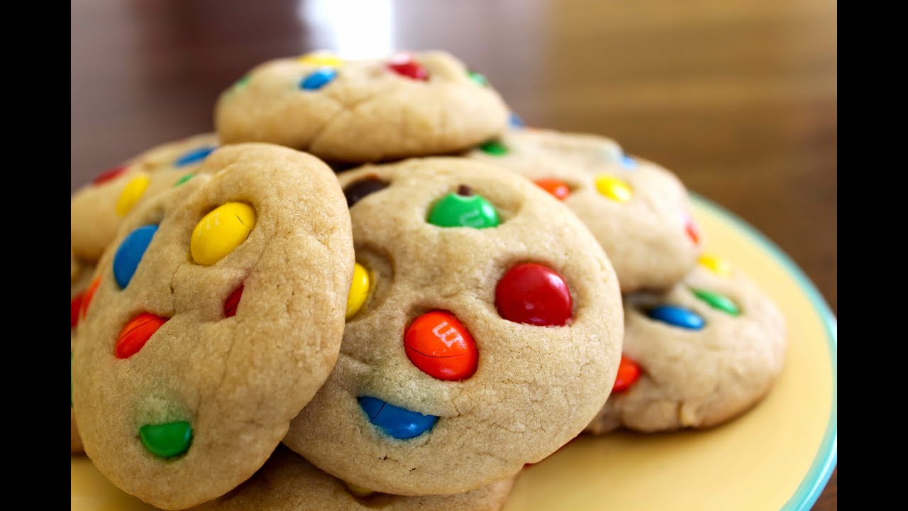 Cómo hacer galletitas con chips M&M