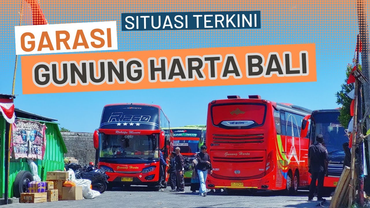 Situasi Terkini Garasi Bus Gunung Harta Cokro Denpasar Bali, Hari Minggu Penumpang Rame