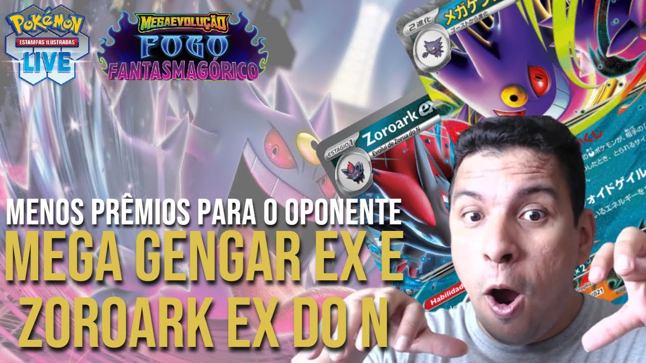 Mega Gengar ex e Zoroark do N! Menos prêmios para o Oponente com  | Pokémon TCG Live Gameplay