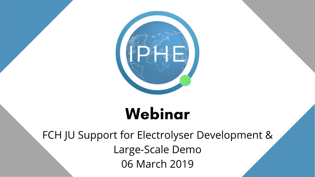 Webinar: FCH JU Support for Electrolyser Development & Large-Scale Demonstration