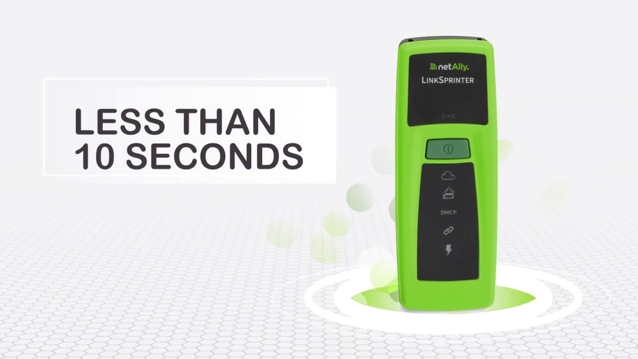 LinkSprinter® - 10-second basic network connectivity test for copper Ethernet connections