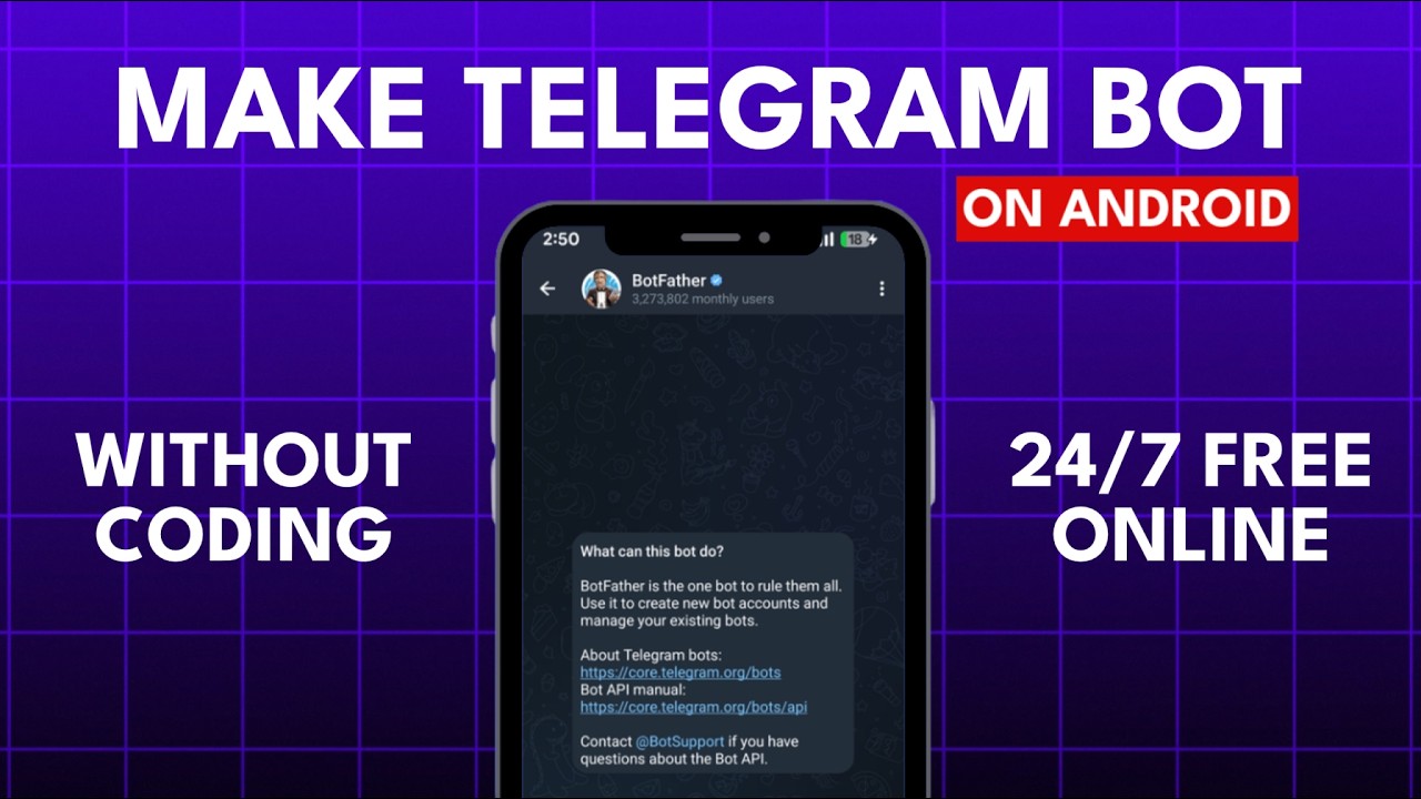 How To Create A Telegram Bot on Android (No Coding Required)