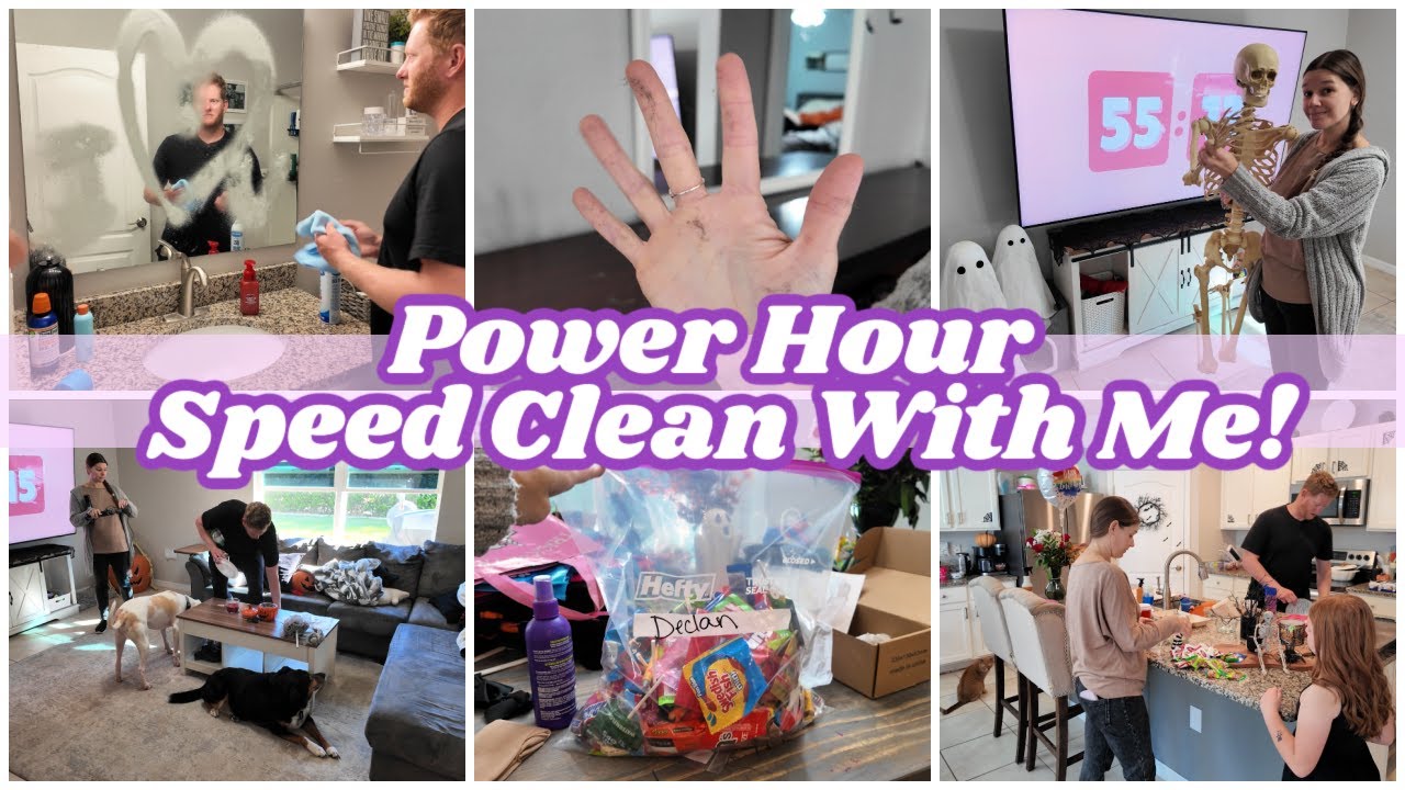 Уборка Power Hour Speed ​​With Me | Реалистичная мотивация к уборке