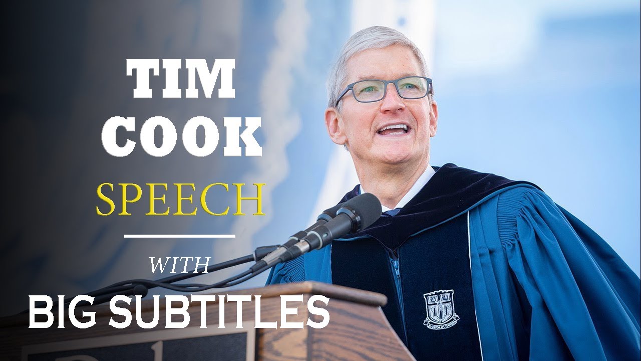 Tim Cook: "Be Fearless" - Duke University Commencement Speech | ENGLISH SPEECH with BIG Subtitles