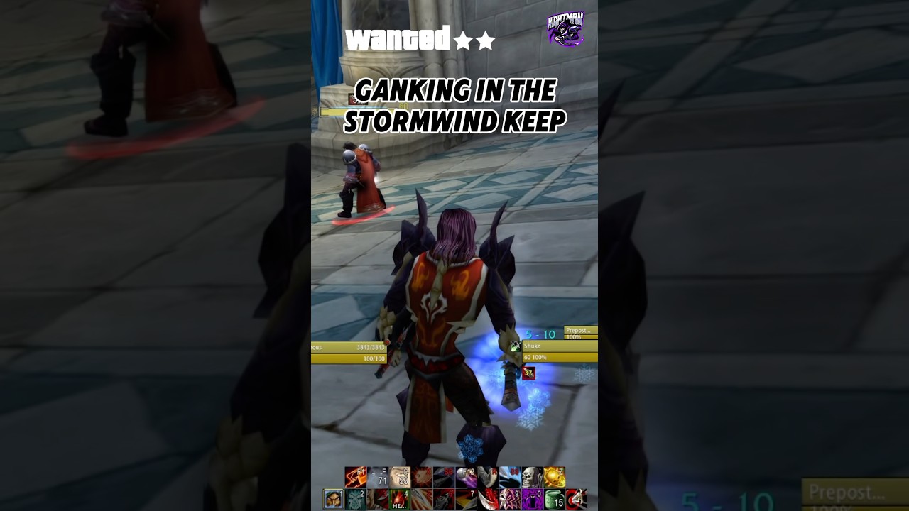 Ganking in the Stormwind Keep 😈 #worldofwarcraft #wowclassic #classicwow #warcraft #rogue