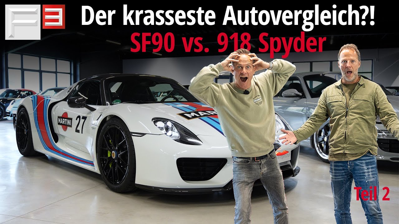 Hypercar Test mit @MatthiasMalmedieofficial 😨  SF90 Spider vs. Porsche 918 Spyder 🏁 Teil 2