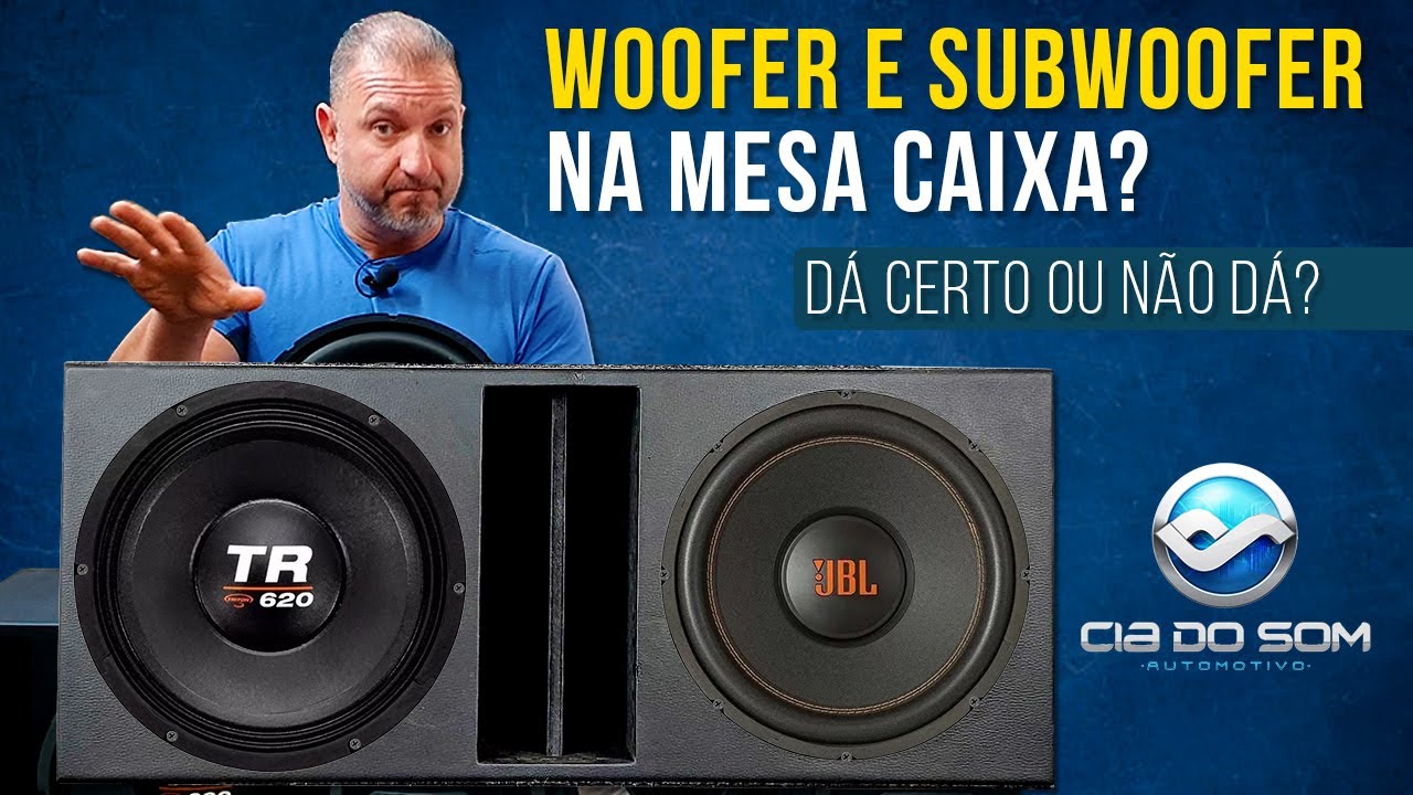 Posso colocar subwoofer e woofer na mesma caixa? #somautomotivo #woofer #subwoofer