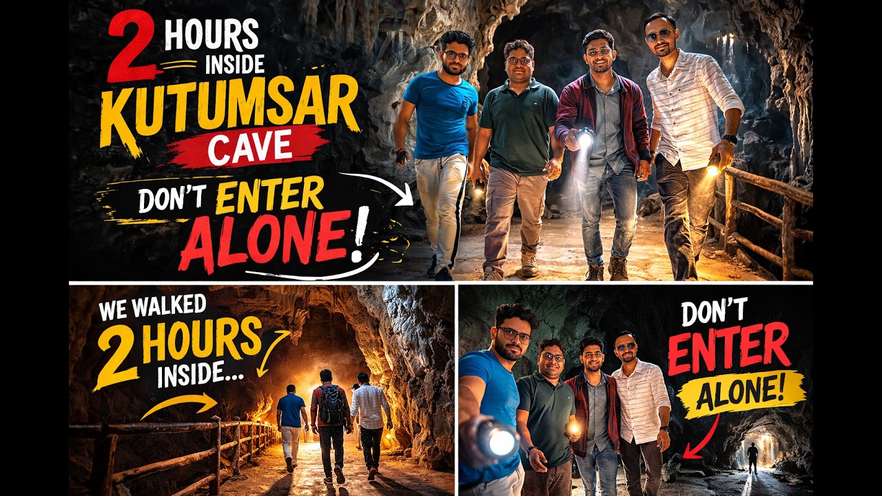 “2 Hours Inside India’s Mysterious Kutumsar Cave 😱 | What I Saw Shocked Me!”