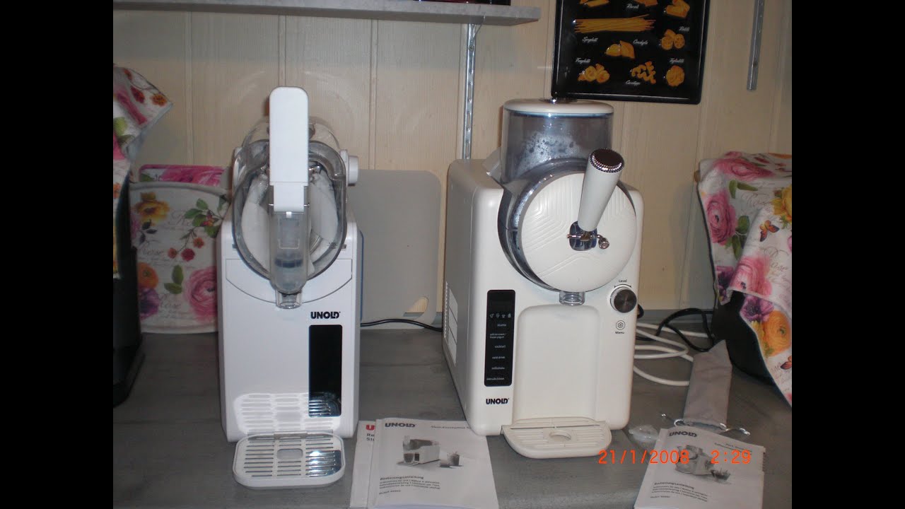 Unold Slush-Eismaschine Susi im Vergleich zu Unold 2in1-Slush und Softeismaschine Sofie