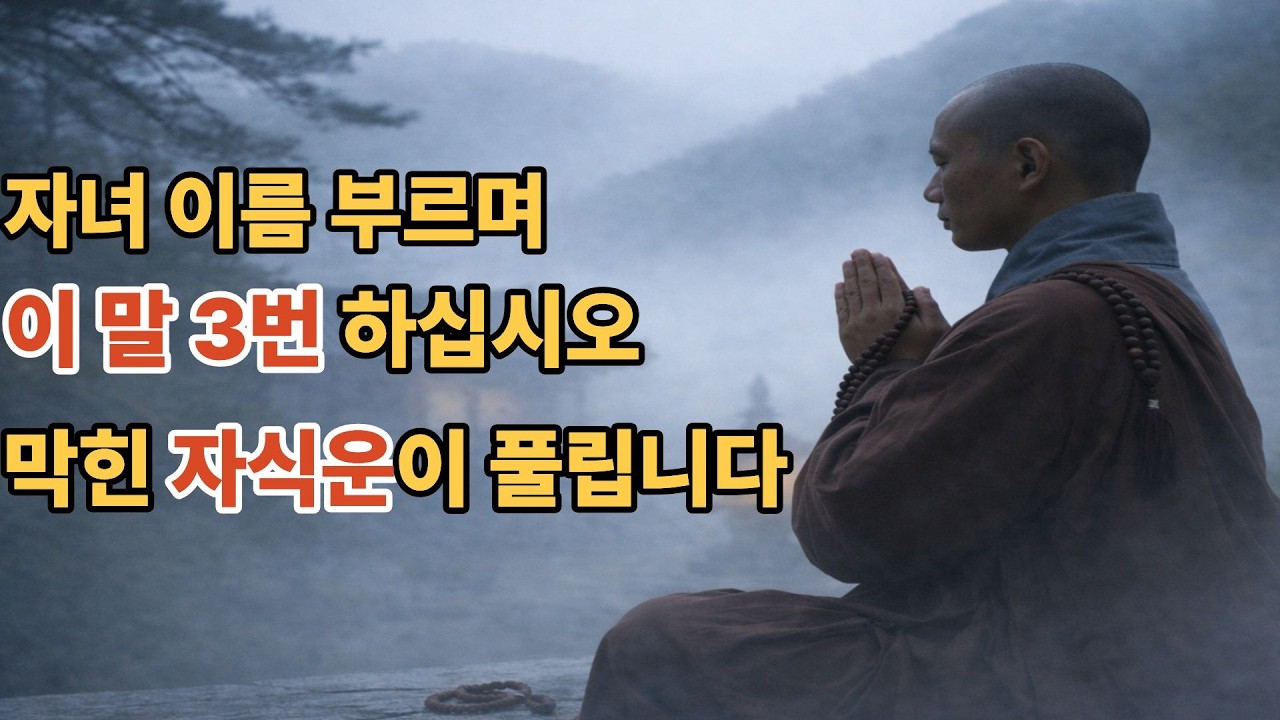 자녀 이름 부르며 이 말 3번 하십시오 막힌 자식운이 풀립니다                    ㅣ부처님말씀 ㅣ부모자식인연 ㅣ자녀운 ㅣ인생지혜 ㅣ좋은말 ㅣ가족이야기 ㅣ불교가르침 ㅣ