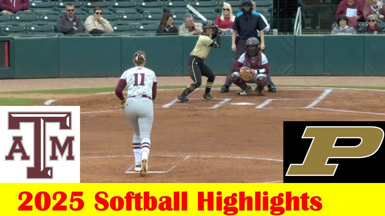 Purdue vs #7 Texas A&M Softball Game Highlights 2 9 2025