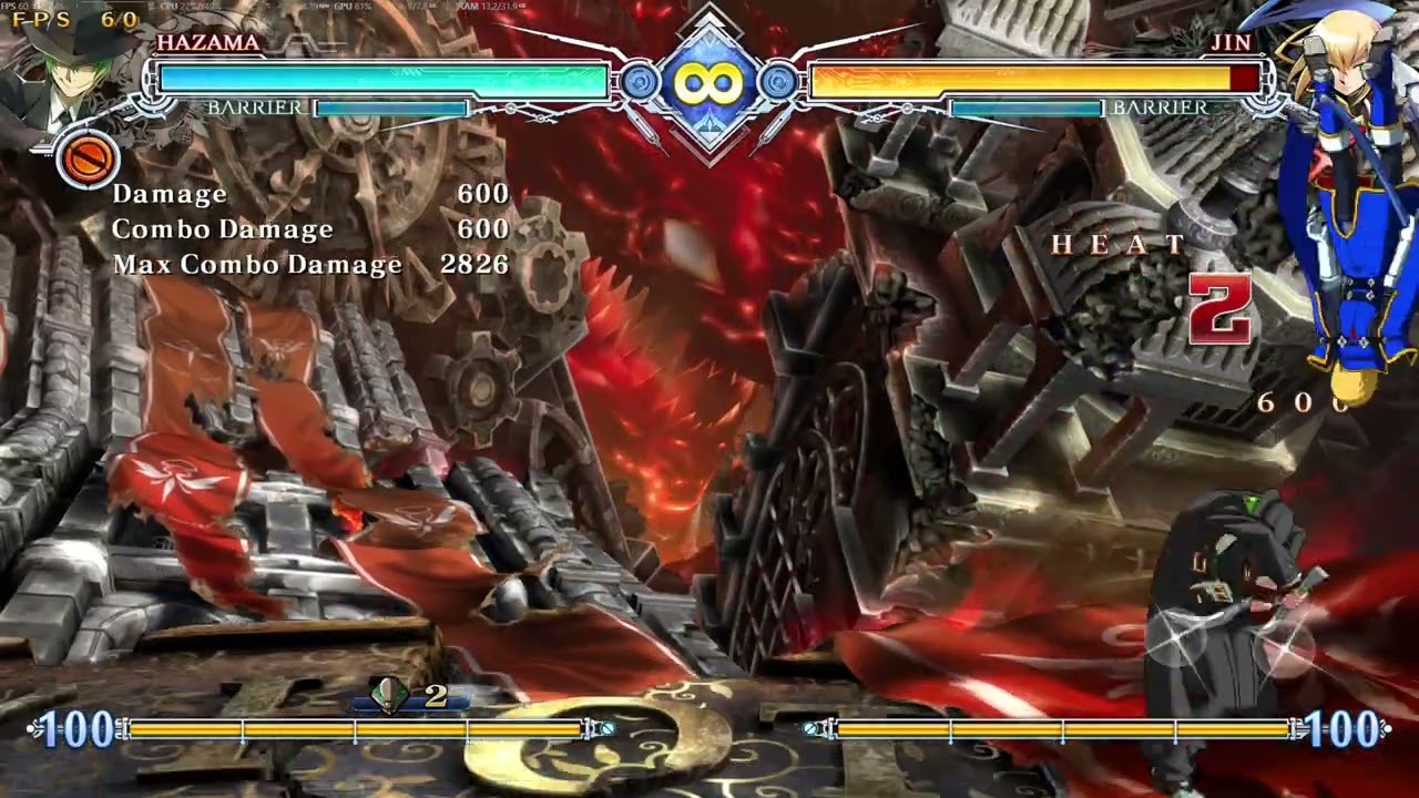 BBCF Hazama - Corner Gasaishou microwalk