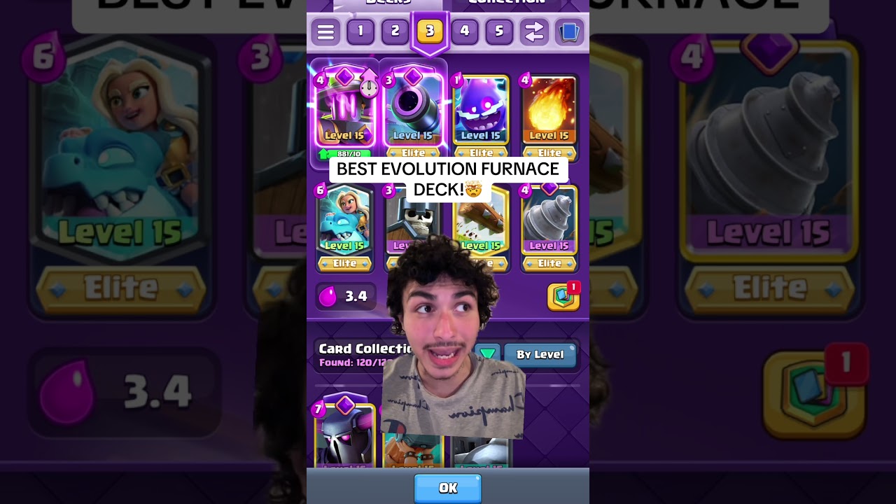 BEST EVOLUTION FURNACE DECK IN CLASH ROYALE !